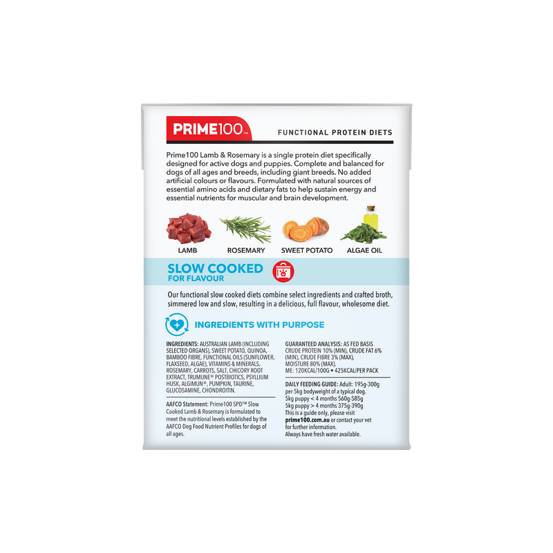Prime 100 Spd™ Slow Cooked Lamb & Rosemary 354g