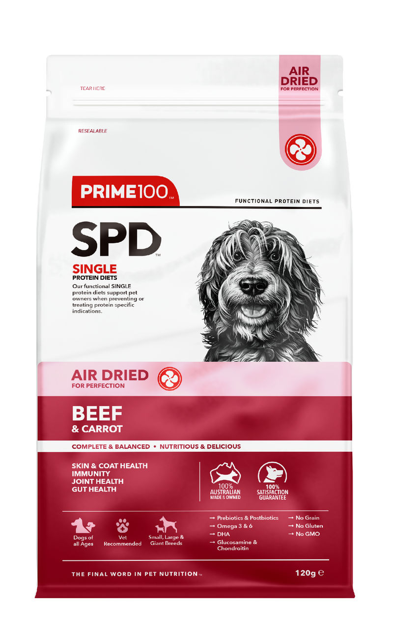 Prime 100 Spd™ Air Dried Beef & Carrot 120g