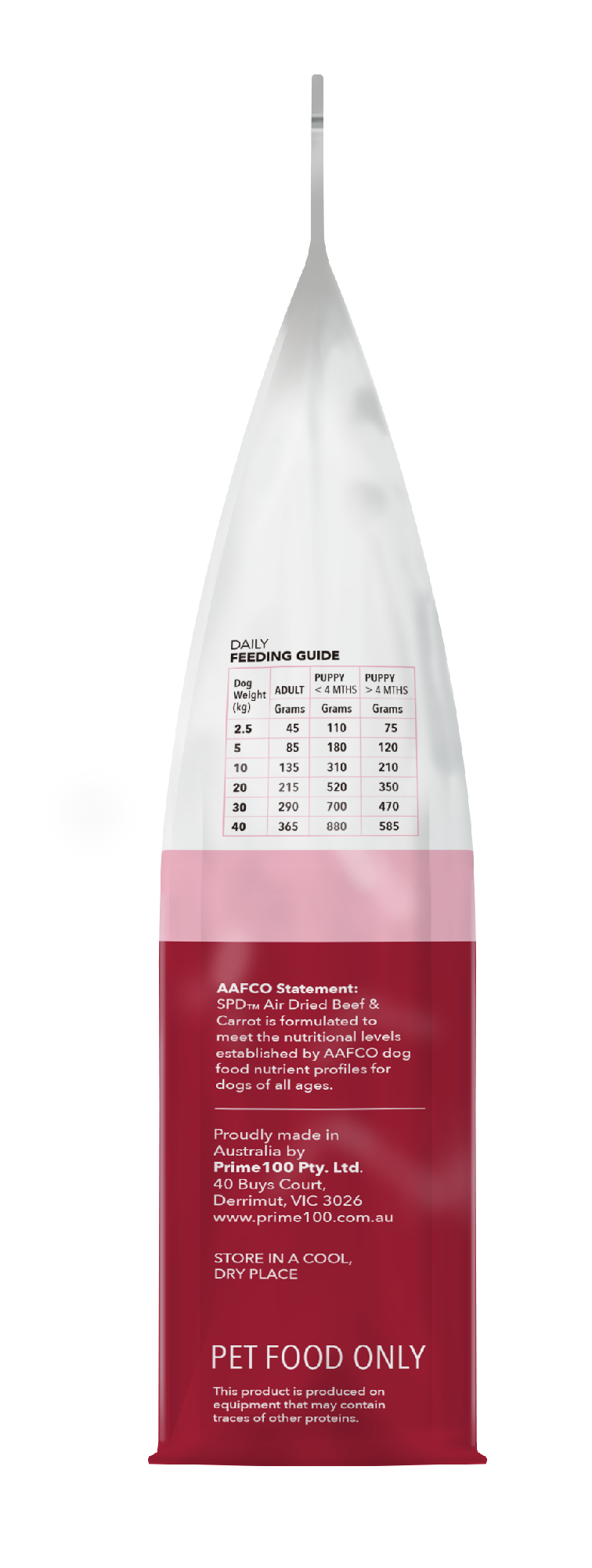 Prime 100 Spd™ Air Dried Beef & Carrot 120g