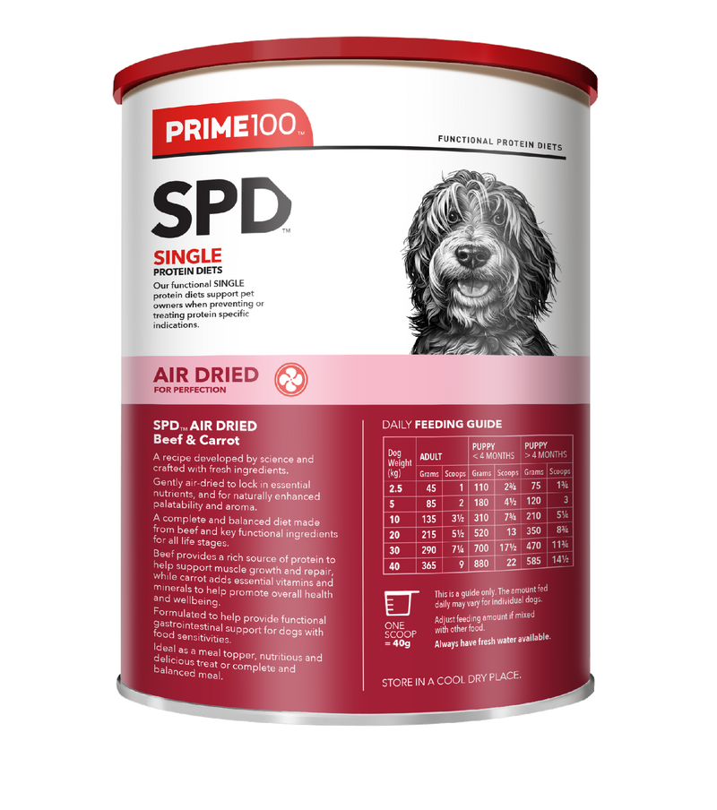 Prime 100 Spd™ Air Dried Beef & Carrot 600g