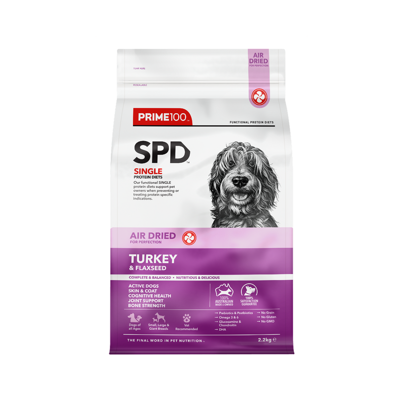 Prime 100 Spd™ Air Dried Turkey & Flaxseed 2.2kg