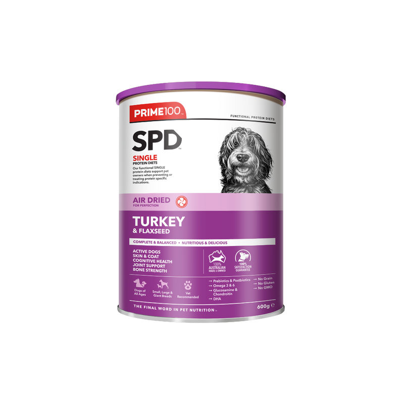 Prime 100 Spd™ Air Dried Turkey & Flaxseed 600g