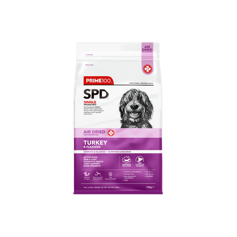 Prime 100 Spd™ Air Dried Turkey & Flaxseed 120g