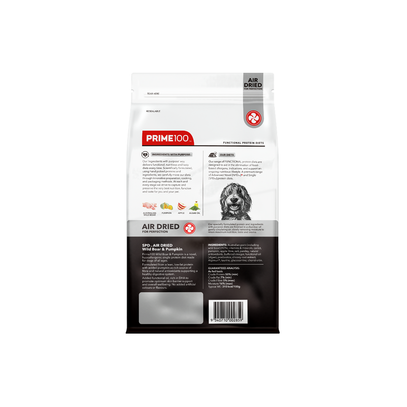 Prime 100 Spd™ Air Dried Wild Boar & Pumpkin 120g