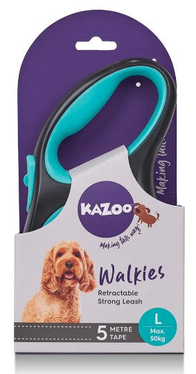 Kazoo Walkies Retractacble 5 Metre Lead Large Max 50kg Dog