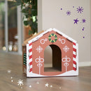 Kazoo Christmas Kitty Gingerbread House Cat Scratcher Cardboard
