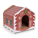 Kazoo Christmas Kitty Gingerbread House Cat Scratcher Cardboard