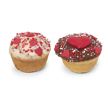 Barney's Barkery Dog Cupcake Duo - Hearts