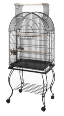 Bono Fido 24" Parrot Cage Dome Open Top With Stand Black Vein * Click & Collect Or Local Delivery Only *