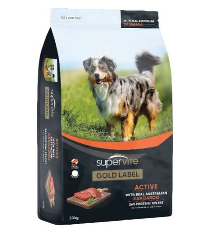 Supervite Gold Dog Food Active Kangaroo 20kg *store Pick Up Or Local Delivery Only*