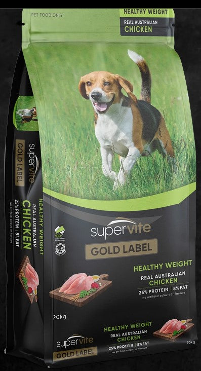 Supervite Gold Dog Food Healthy Weight Chicken 20kg *store Pick Up Or Local Delivery Only*