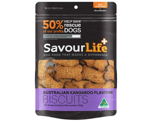 Savour Life Dog Treats Kangaroo Flavour Biscuit 500g