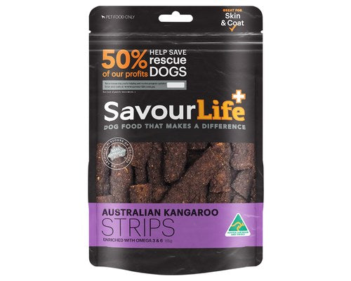 Savour Life Dog Treats Kangaroo Strips 165g