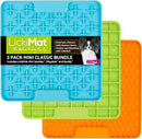 Lickimat Mini Classic  Slow Feeder Boredom Buster 3 Pack