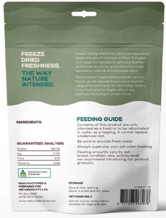 Nature Island Freeze Dried Chicken Breast Treats For Cats & Dogs 80g