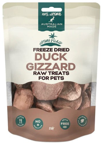 Nature Island Freeze Dried Duck Gizzard Treats For Pets 80g