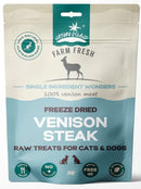 Nature Island Freeze Dried Venison Steak Treats For Cats & Dogs 80g