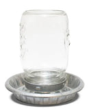 Bainbridge Chick Drinker Galvanised With Mason Jar 1 Litre
