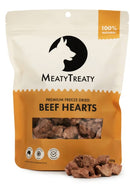 Meaty Treaty Freeze Dried Beef Hearts Dog Treats 100g