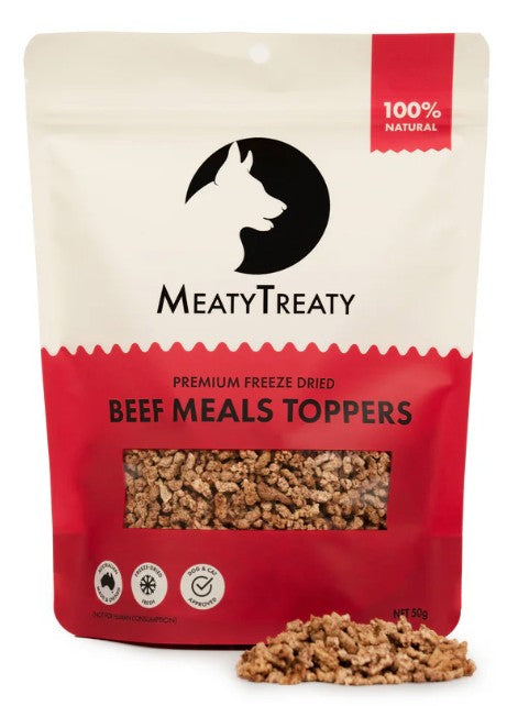 Meaty Treaty Freeze Dried Beef Meal Toppers 50g
