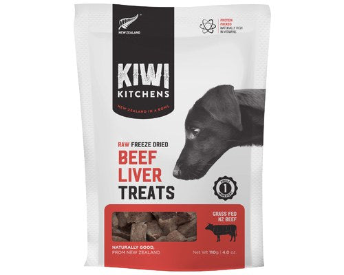 Kiwi Kitchens Freeze Dried Dog Treats Beef Liver 110g