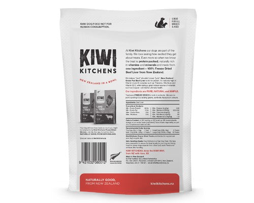 Kiwi Kitchens Freeze Dried Dog Treats Beef Liver 110g