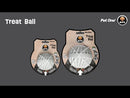 Blitz Dog Toy Rubber Treat Ball Grey Large