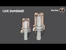 Blitz Dog Toy Rubber Lick Dumbell Grey Medium