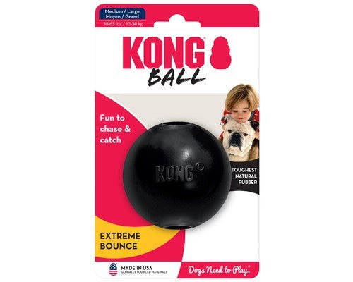 KONG EXTREME BALL DOG TOY BLACK MEDIUM / LARGE
