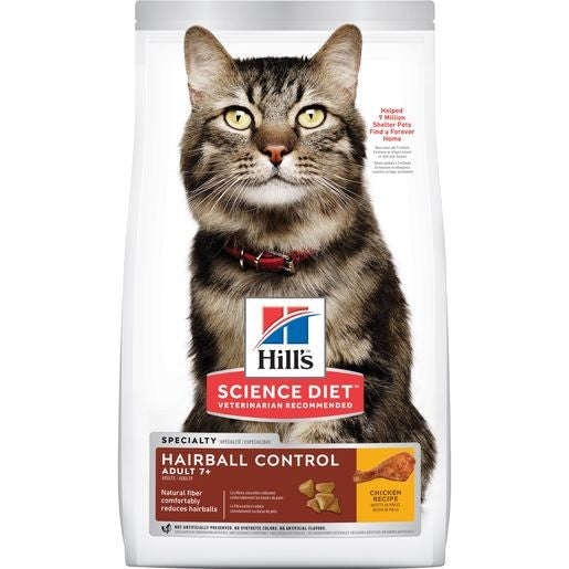 Hill's Science Diet Hairball Control Senior 7+ Dry Cat Food