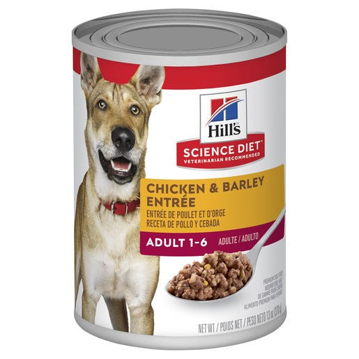 Hill's Science Diet Adult Chicken & Barley Entree Canned Dog Food 370g