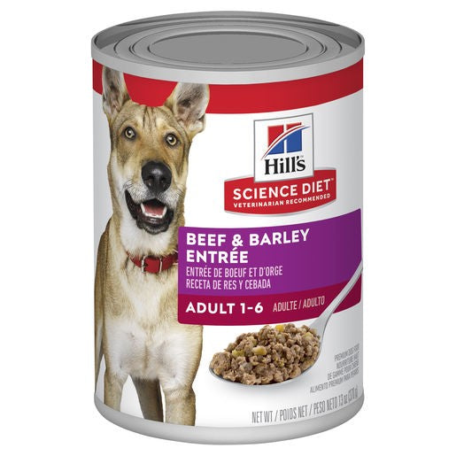 Hill's Science Diet Adult Beef & Barley Entree Canned Dog Food 370g