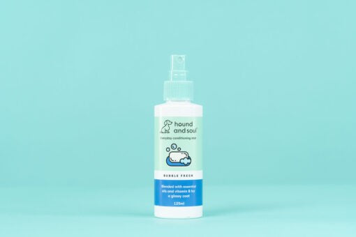 HOUND & SOUL DOG COAT CONDITIONING MIST SPRAY BUBBLE FRESH 125ml