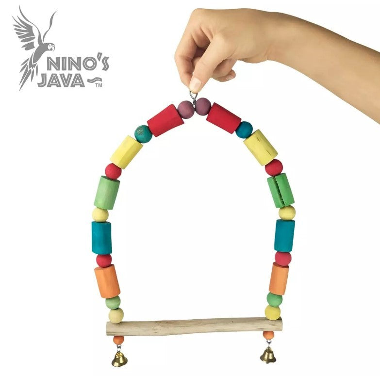 Nino's Java Bird Toys Rainbow Swing