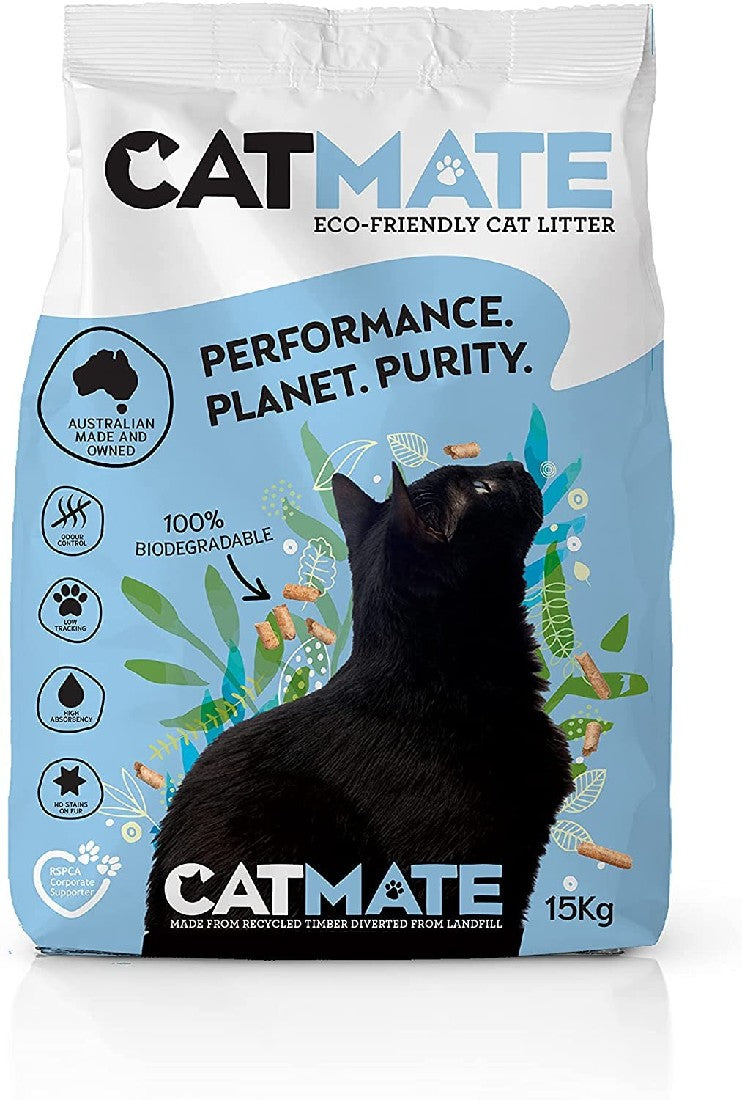 CATMATE WOOD PELLET CAT LITTER 15KG
