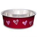BELLA CAT BOWL X-SMALL HEARTS RED
