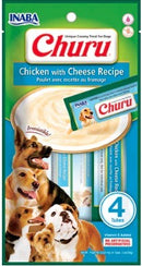 Inaba Dog Treat Churu Chicken With Cheese 4 Tubes 56g