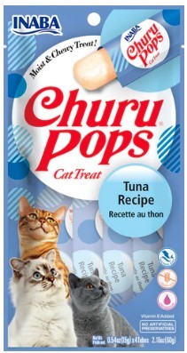 Inaba Cat Treat Churu Pops Tuna 4 Pack 60g