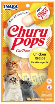 Inaba Cat Treat Churu Pops Chicken 4 Pack 60g