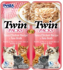 Inaba Cat Food Twin Packs Tuna & Chicken In Tuna Broth 2 X 40g