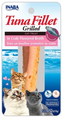 Inaba Cat Treat Tuna Fillet In Crab Broth 15g