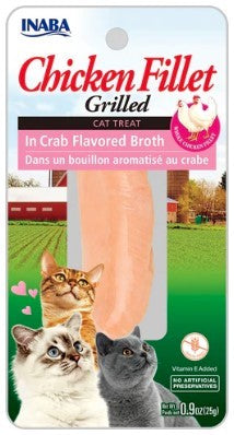 Inaba Cat Treat Chicken Fillet In Crab Broth 25g