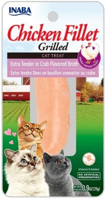 Inaba Cat Treat Chicken Fillet Extra Tender In Crab Broth 25g