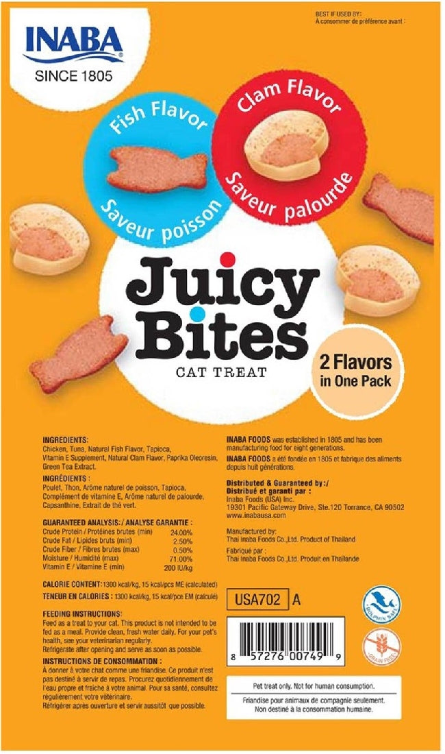 Inaba Cat Treat Juicy Bites Fish & Clam 3 Pack 33.9g