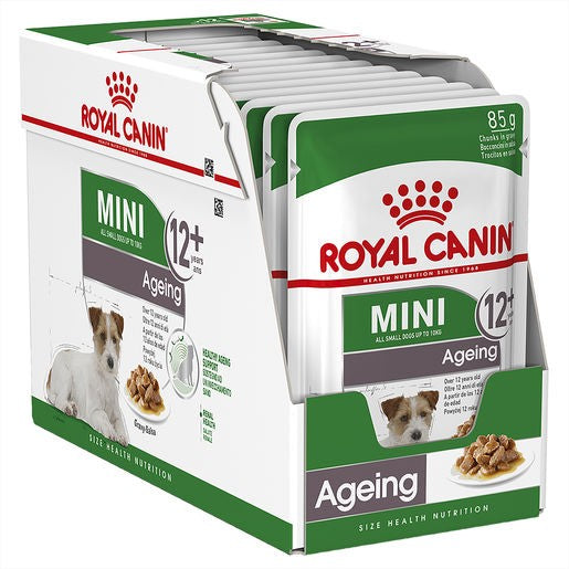 Royal Canin Mini Wet Dog Food Ageing 12+ Pouches 12 X 85g