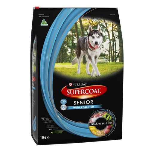 Supercoat Senior Fish Dry Dog Food 18kg * Store Pick Up Or Local Delivery Only *