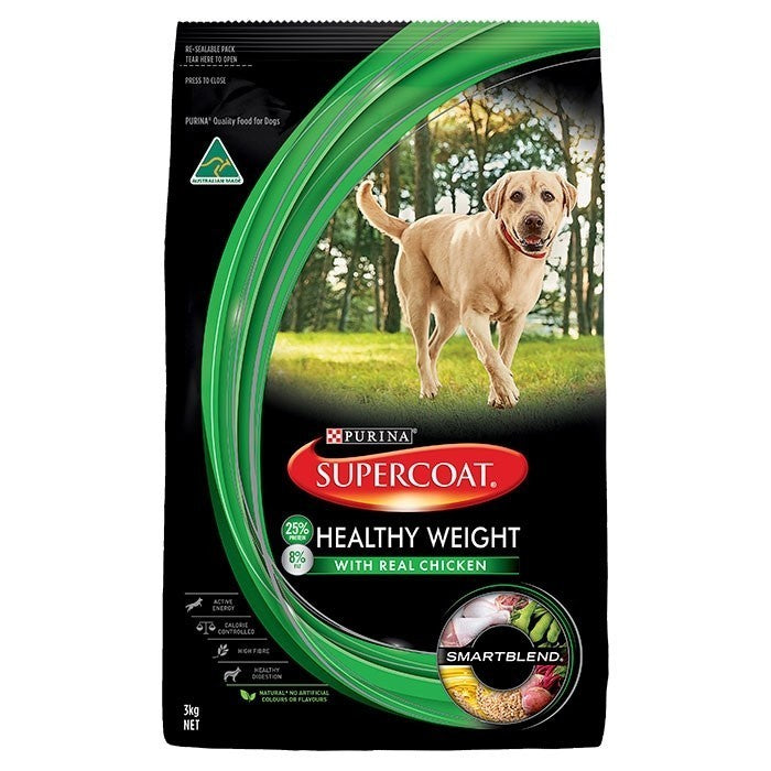 SUPERCOAT HEALTHY WEIGHT CHICKEN DRY DOG FOOD 18KG