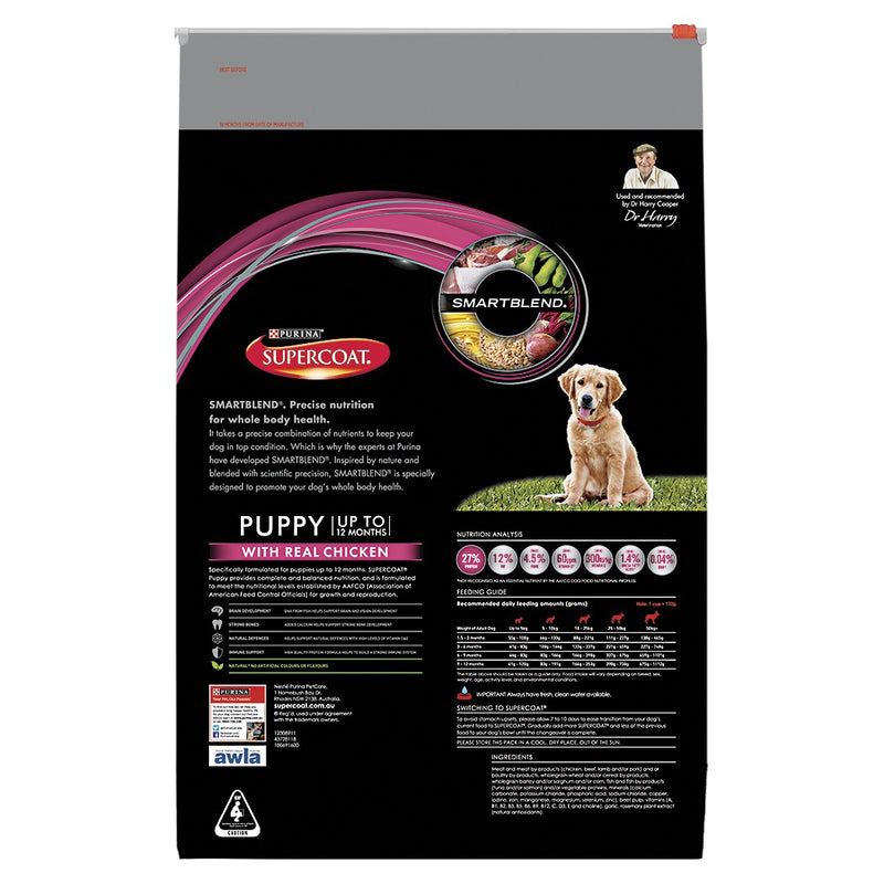Supercoat Puppy Chicken Dry Dog Food 2.6kg