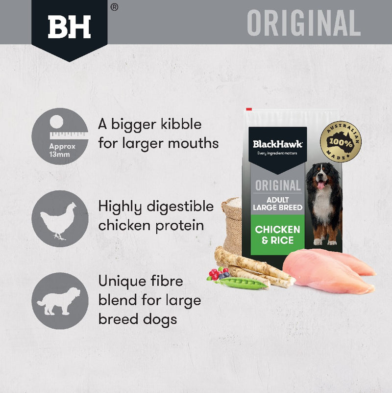 Black Hawk Adult Dog Large Breed Chicken 20kg * Store Pick Up Or Local Delivery Only *