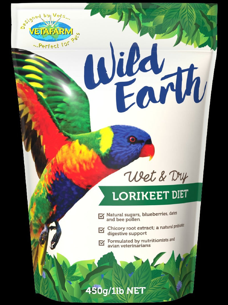 Vetafarm Wild Earth Lorikeet Wet & Dry Diet 450g